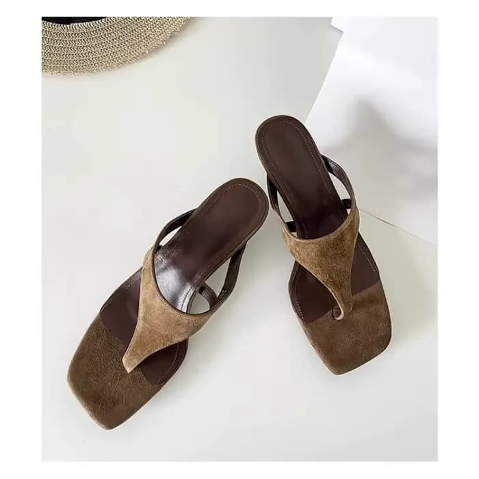 Sandales à talons aiguilles minimalistes de tempérament rétro pour femmes