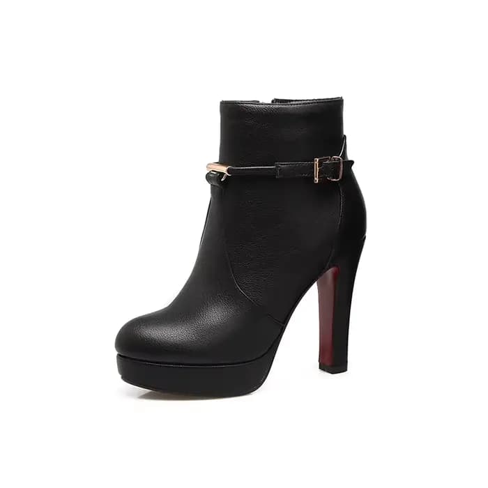 Bottes de rinçage à plateforme pour femmes, botte courte à talons hauts, chaussures élégantes pour d