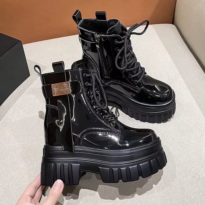 Bottes de moto à plateforme haute pour femmes