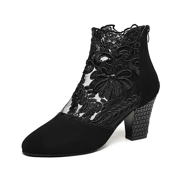 Escarpins en dentelle à talons hauts pour femmes