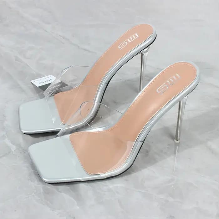 Sandales à bout ouvert en PVC pour femmes