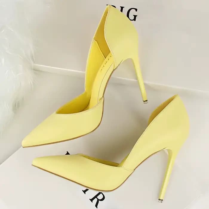 Escarpins en cuir à talons hauts de 10.5cm pour femmes