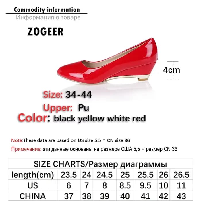 Chaussures compensées décontractées pour femmes, escarpins classiques à talons bas, rouge et blanc, pour fête, mariage, bureau, grande taille 45 48