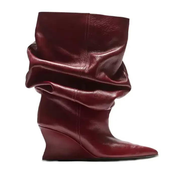 2026 femmes talon compensé 7.5 cm talons hauts mi-mollet Cool bottes