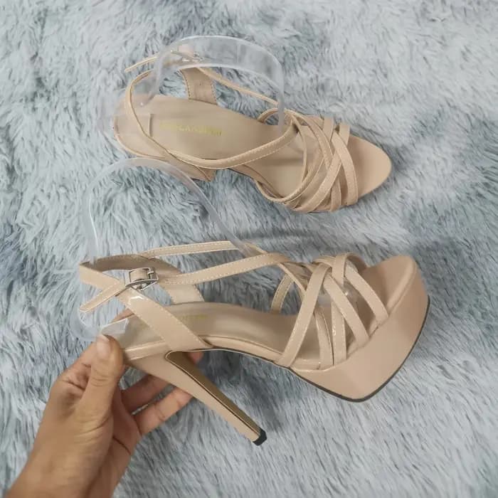 LOSLANDIFEN 2026 NOUVEAU Sandales à talons hauts plateforme 14 cm Sexy Bride cheville Bout ouvert Gladiateur Soirée Robe