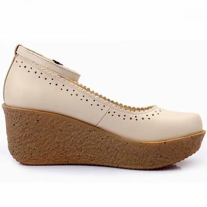 Chaussures à plateforme en cuir véritable pour femmes