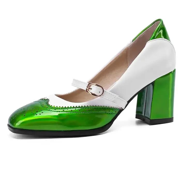 SIMLOVEYO – escarpins à talons carrés pour femmes