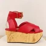 Sandales couleur or plate-forme talon en bois boucle sangle hauteur augmentant mode luxe élégant concis Sexy femmes chaussures bout rond