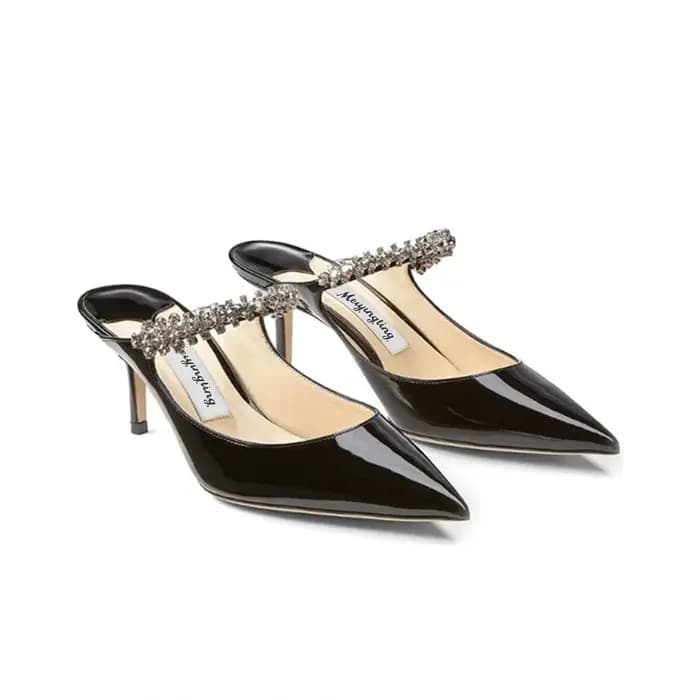 Mules en cuir élégantes à bout pointu