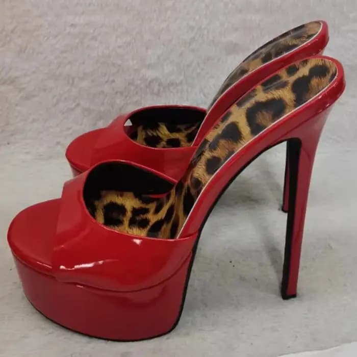Sandales mules à plateforme pour femmes, mules décontractées à talons hauts à enfiler pour les soirées et les occasions habillées