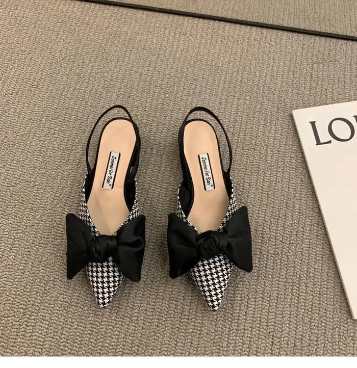 Baotou-Sandales pointues à talons bas pour femmes