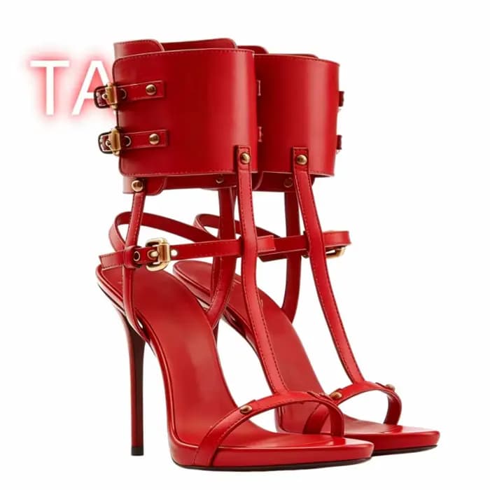 Sandales à talons aiguilles pour femmes avec bride cheville, Nouvelles sandales d'été 2026 pour femm