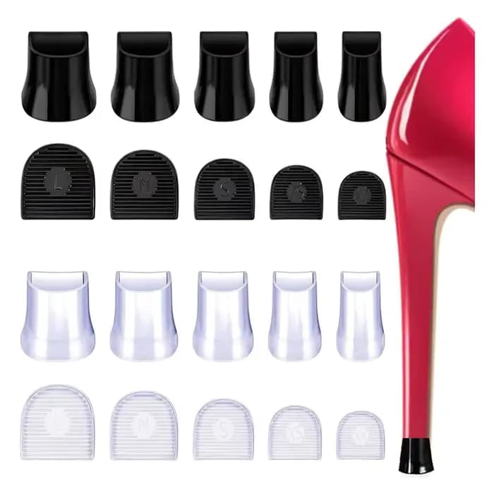 PHONE&GEAR Embouts de talon pour talons hauts, Couvre-talons pour chaussures à talons hauts, Embouts de remplacement pour la base des talons de chaussures pour femmes, Embouts de talon