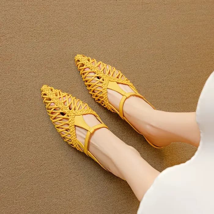 Mules pour femmes, nouvelle collection printemps-automne 2026, en cuir naturel, 22-25 cm, en cuir de
