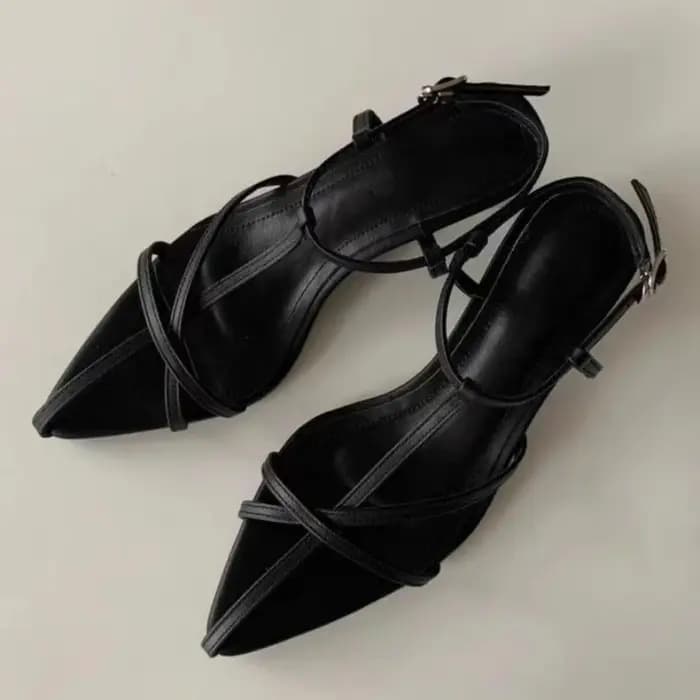 Femmes sandale été nouvelle mode bande étroite dames gladiateur chaussures mince talon bas bride à la cheville robe