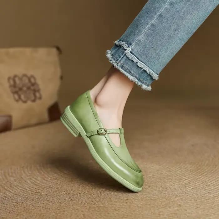 MORAZORA 2026 Nouvelles Chaussures en Cuir Véritable pour Femmes, Type Oxford à Boucle, Plateformes