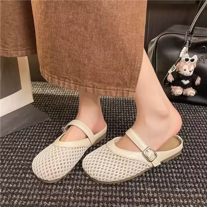 Mules Mary Jane en maille respirante pour femmes