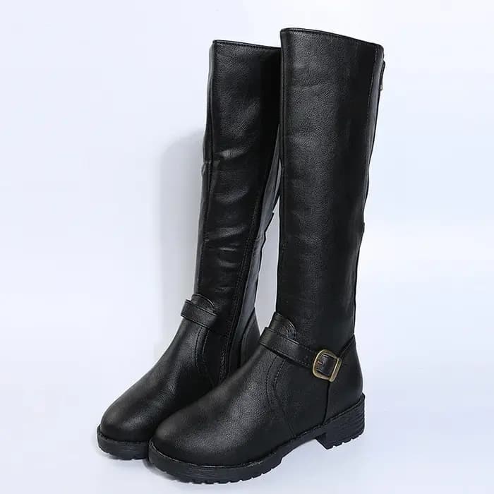 Bottes hautes au genou marron vintage pour femmes