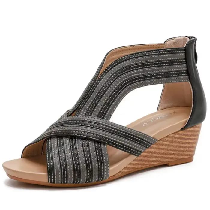 BEYARNE plate-forme talon compensé plate-forme sandales femmes été nouveau sac talon fermeture éclai