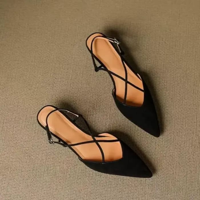 Nouvelles mules à talon bas et bout pointu pour femme