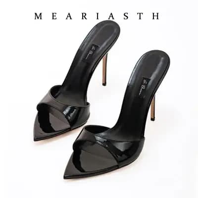 Sandales à talons très hauts pour femmes, nouvelle mode 2026, style coréen, bout pointu ouvert, sexy, à talon aiguille, chaussures d'été pour femmes