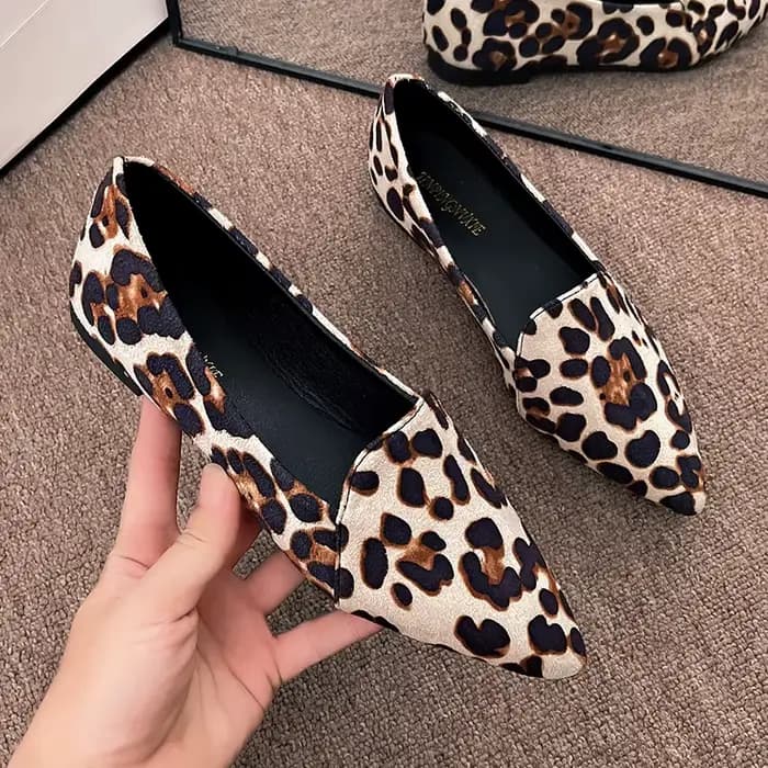 Nouvelle Collection 2026 – Escarpins Femme à Bout Pointu Imprimé Léopard