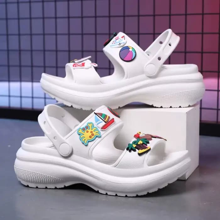 2025 nouveau été femmes sandales coréen plate-forme compensée talons hauts décontractés dames chaussures en plein air plage Peep orteil Sandalias De Mujer