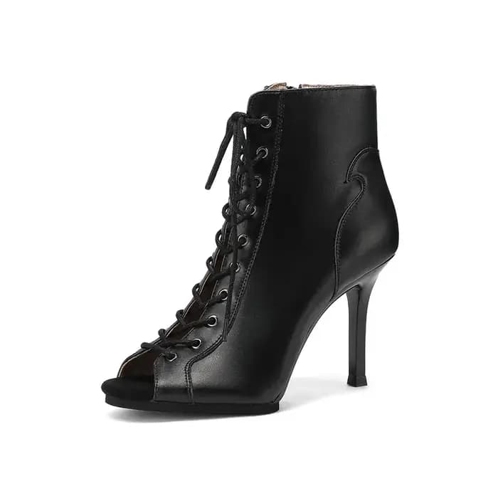 Chaussures de danse Jazz noires sexy à lacets