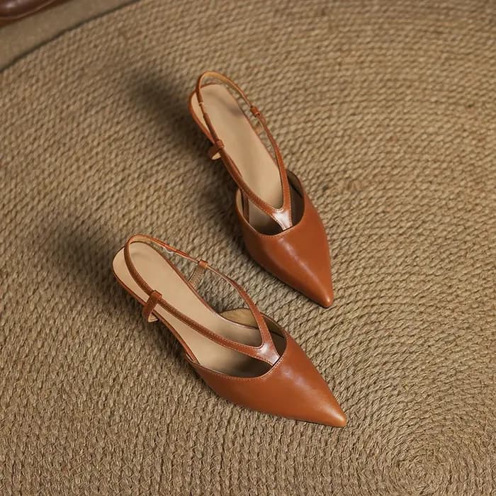 Sandales d'été en cuir véritable pour femmes