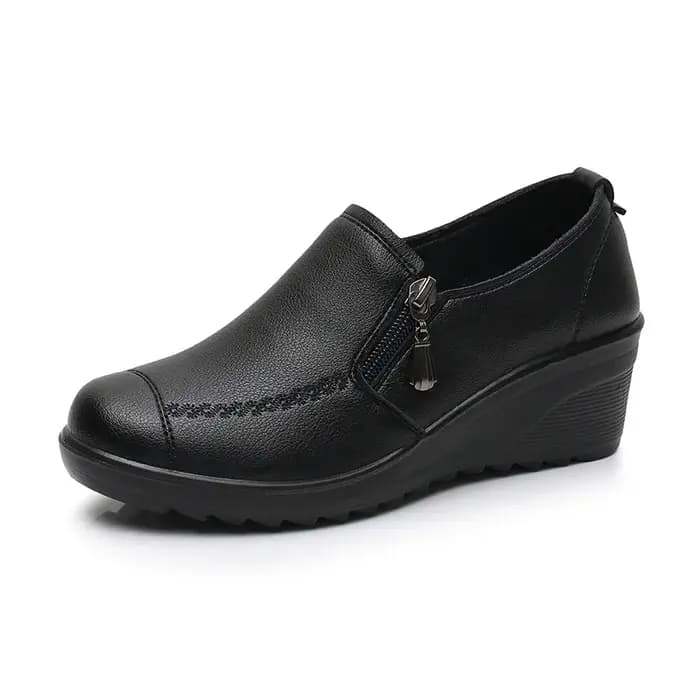 BEYARNE printemps automne femmes mode pompes chaussures femme en cuir véritable coin unique