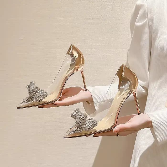 Bout pointu talons aiguilles pour femmes chaussures