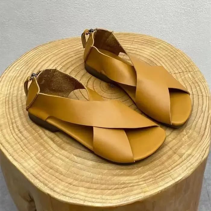 Été nouvelles femmes sandale mode bout ouvert femme Simple gladiateur chaussure appartements talon décontracté plage romain dames chaussures Sandalias Mujer