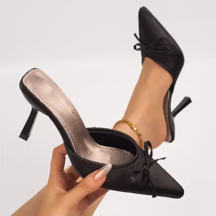 Nouvelles sandales sexy à bout fermé pour femmes 2026 – Élégantes sandales à talons hauts avec nœud de créateur pour banquets et soirées – Vente chaude