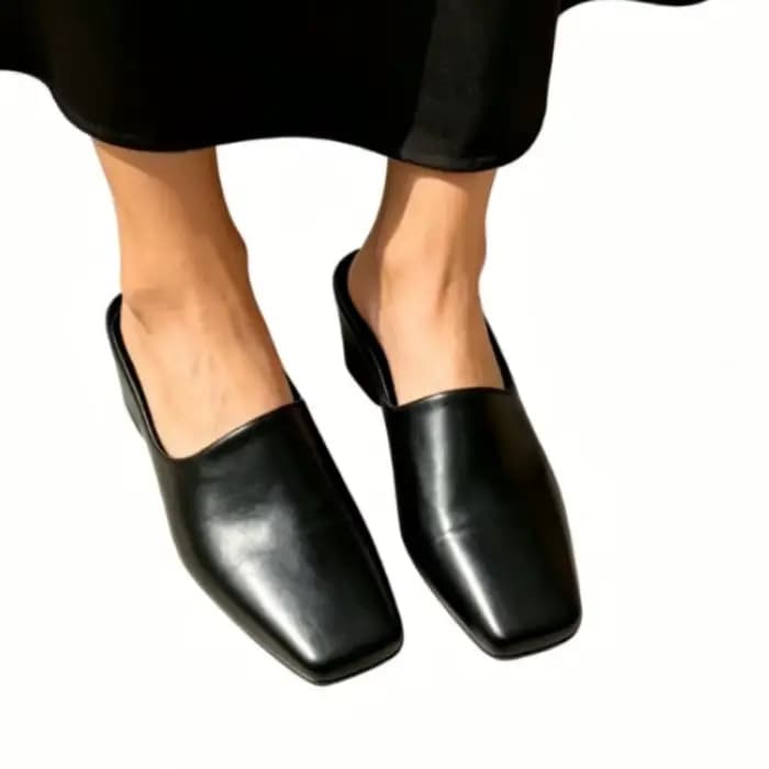 Nouvelles Mules pour Femme, Sandales à Talons Compensés Mi-Hauts, Tongs Slingback Confortables et Tendance pour la Marche