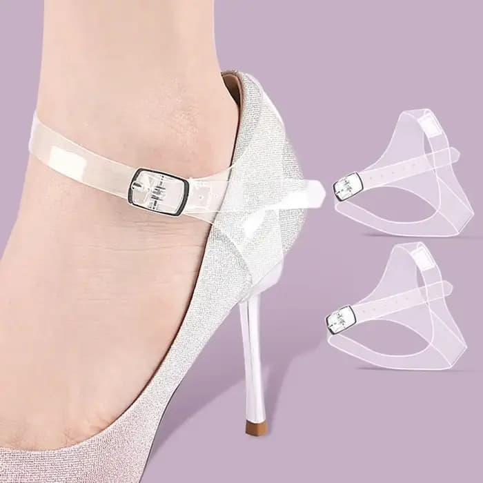 Sangles transparentes antidérapantes en TPU pour talons hauts