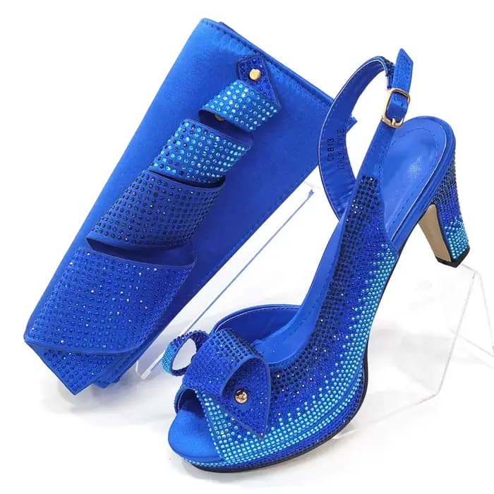 Dernières chaussures italiennes pour femmes avec sacs assortis, ensemble pour fête de mariage, sanda
