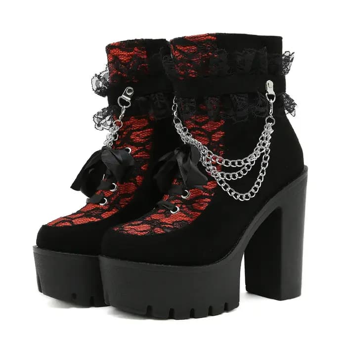 Gdgydh-Bottes gothiques vintage pour femmes