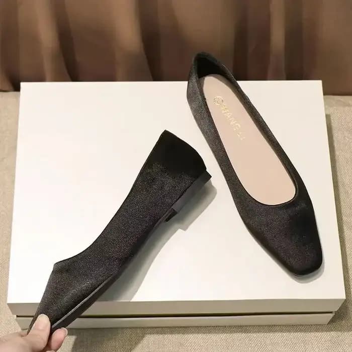 Chaussures pour femmes talon bas élégant bureau Slip-onSquare orteil femme