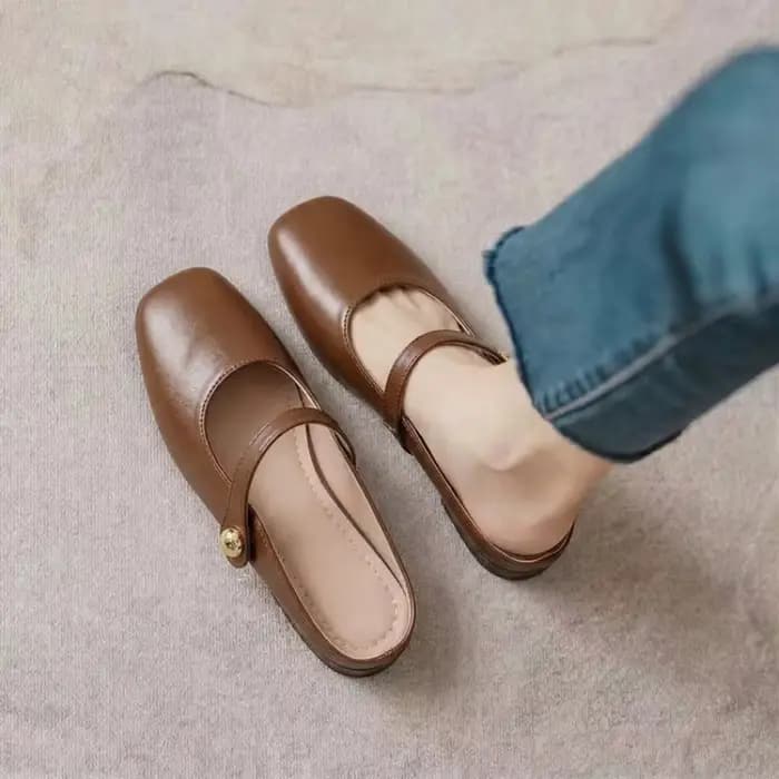 Nouvelle collection été pour femmes : Mules rétro-chics et polyvalentes à bout fermé — Sandales décontractées