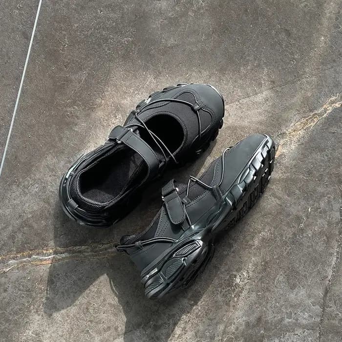 Chaussures décontractées Mary Jane à talon épais et bout rond