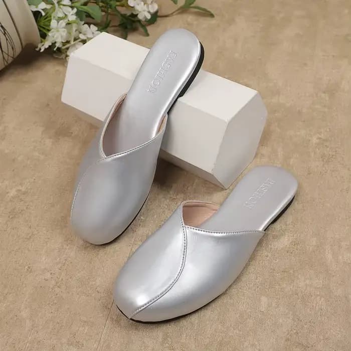 Mules élégantes pour femmes, plates, à bout fermé, en similicuir, style minimaliste, décontractées,