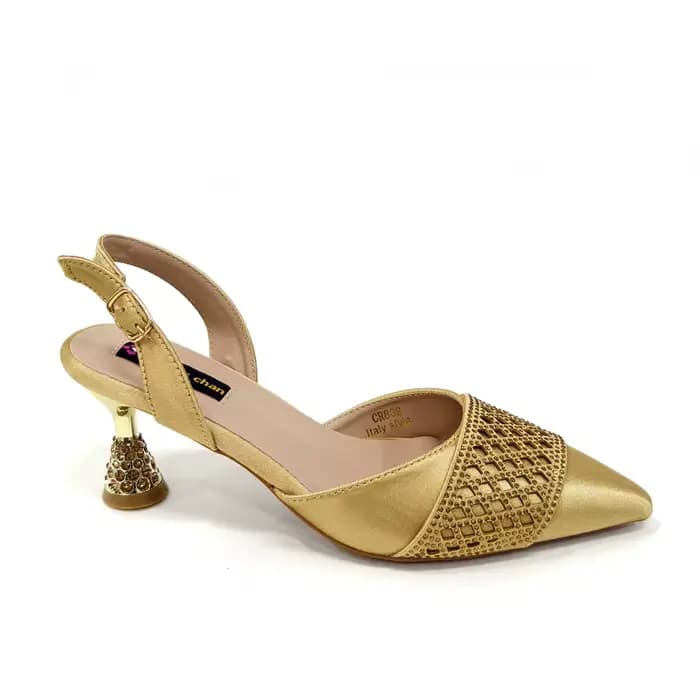 Sandales à talons hauts dorés pour dames, chaussures assorties, style papillon, ensemble de sacs, es