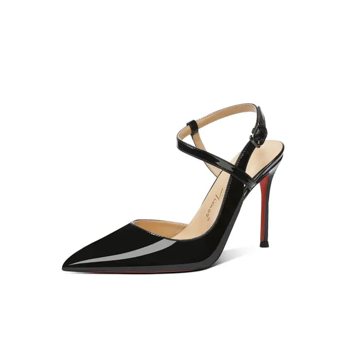Sandales à talons hauts rouges nude pour femmes