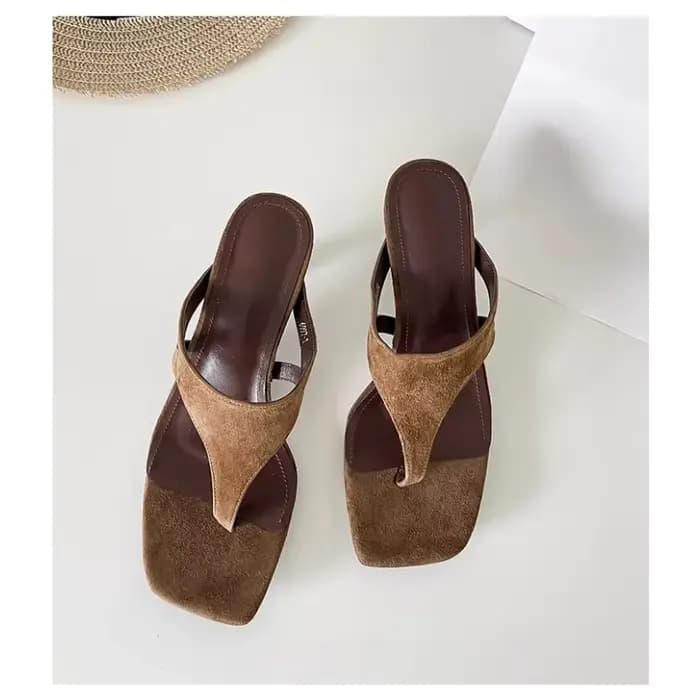 Sandales à talons aiguilles minimalistes de tempérament rétro pour femmes