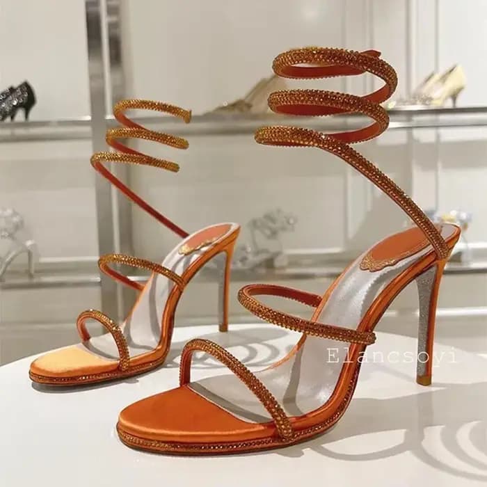 Sandales de gladiateur à talons hauts et fins pour femmes