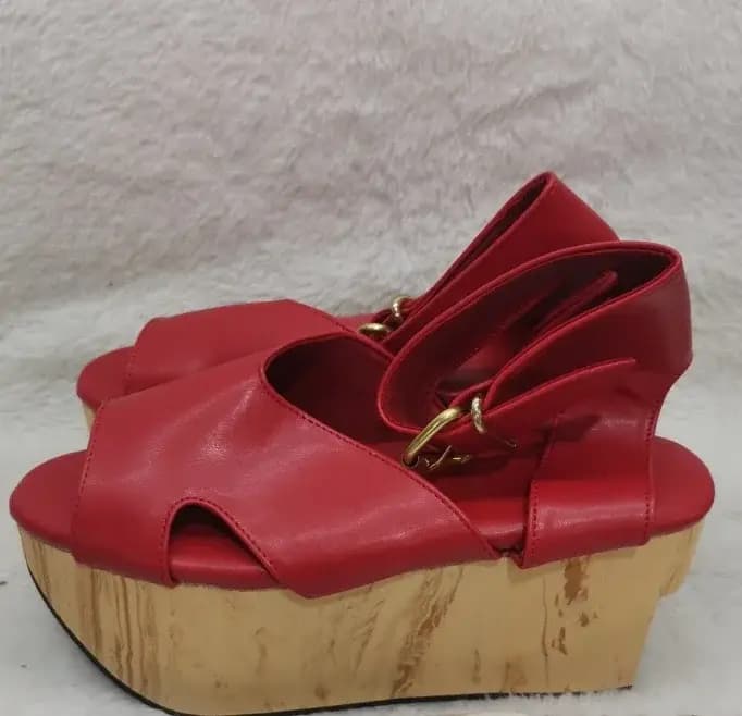 Mule pompe plate-forme couleur mixte mode élégant concis luxe femmes chaussures nouvelle boucle sangle bout rond hauteur augmentant en cuir