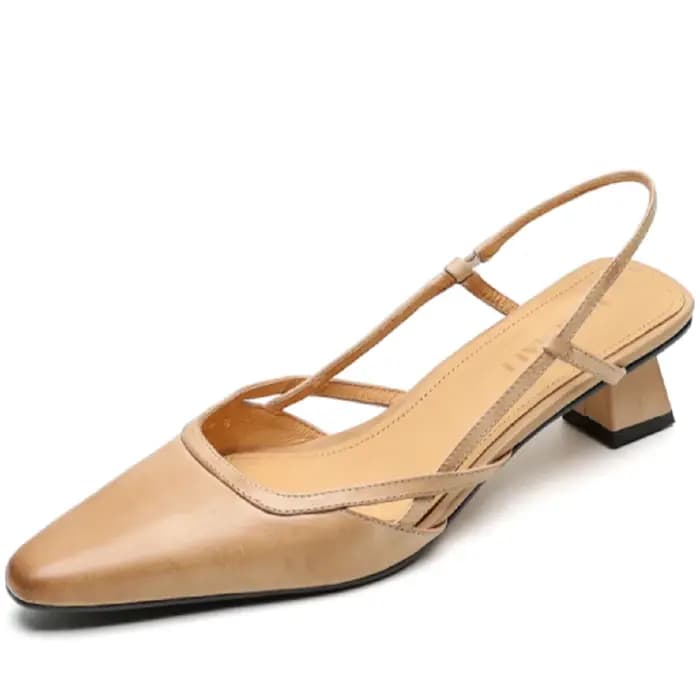 【JOCHEBED HU】 marque faite à la main en cuir véritable chaussures respirantes et confortables femmes mocassins à talons
