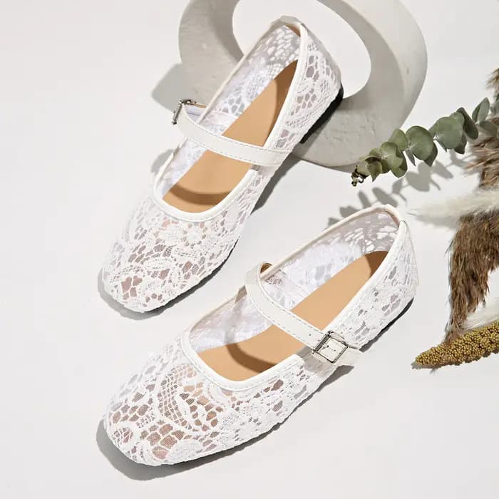 Chaussures Mary Jane en dentelle tendance pour femmes