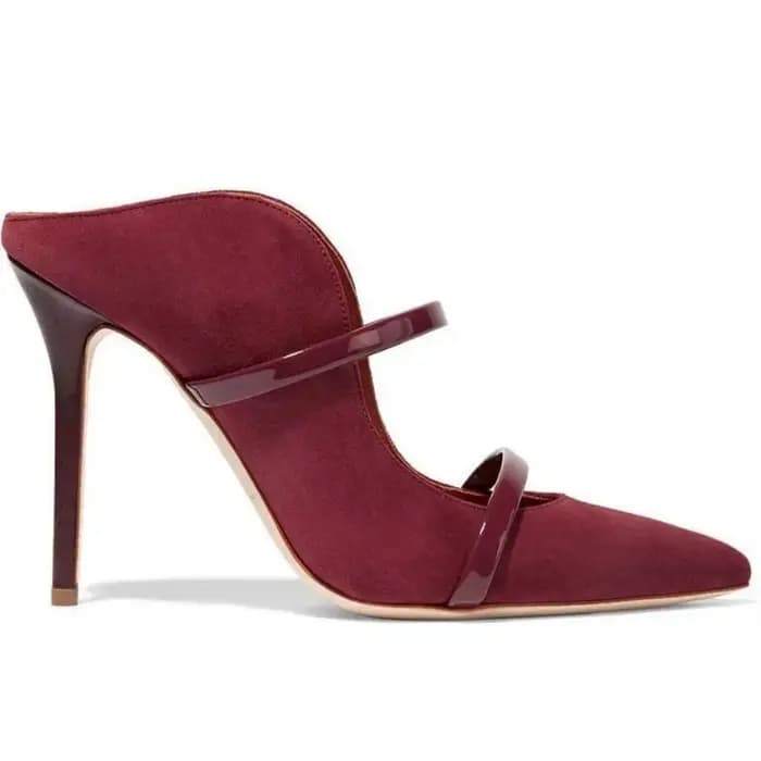 Mules à talons hauts et fins à bout pointu pour femmes