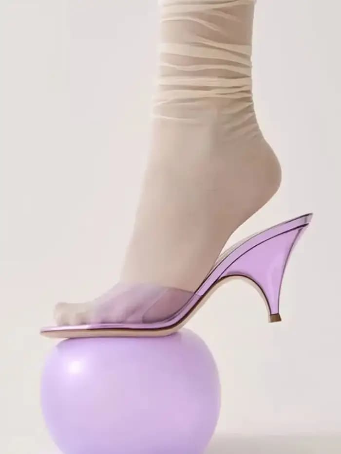 Nouvelles sandales d'été vert menthe à talons ouverts